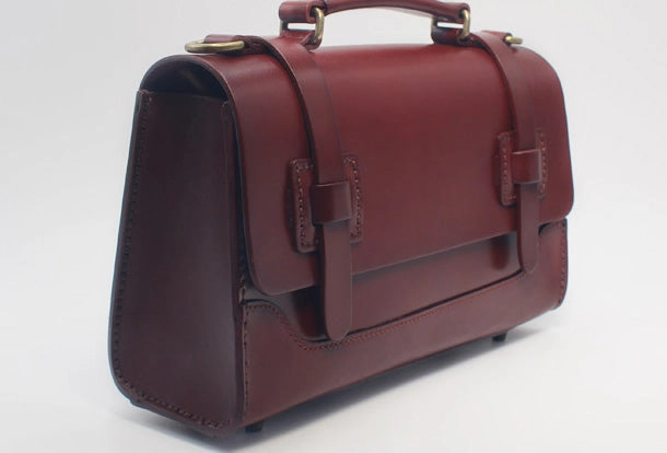 Handmade Vintage Leather Messenger Bag Purse Satchel Bag Crossbody Shoulder Bag for Girl Women Lady