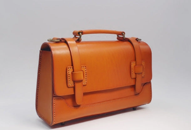 Handmade Vintage Leather Messenger Bag Purse Satchel Bag Crossbody Shoulder Bag for Girl Women Lady