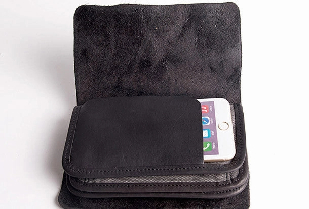 Handmade vintage long wallets leather mens zipper clutch wallet for men