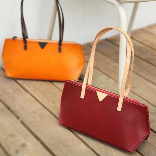 Handmade Vintage Womens Black Leather Handbags Unique Leather Womens Shoulder Purse