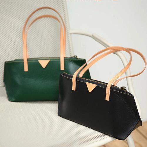 Handmade Vintage Womens Black Leather Handbags Unique Leather Womens Shoulder Purse