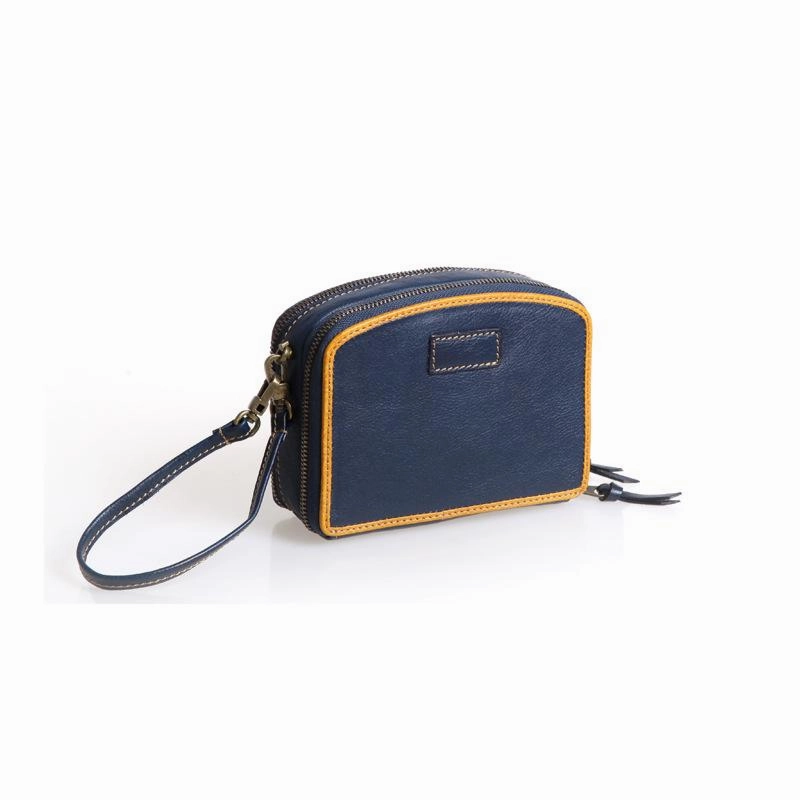 Handmade Women's Black Leather Shoulder Clutch Purse Handbag Crossbody Bag Clutch Purse