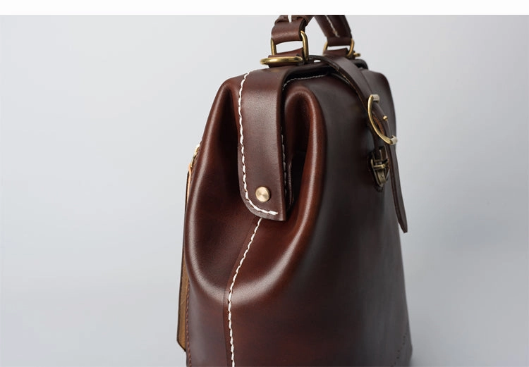 Handmade Womens Green Leather Doctor Backpack Purse Shoulder Doctor Handbag for Women