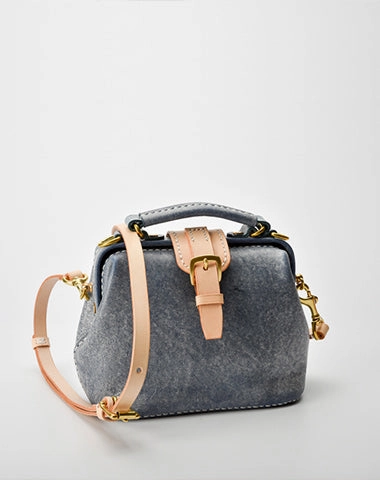 Handmade Womens Rose Leather Small doctor Purse Rose shoulder doctor bags for women