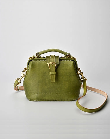 Handmade Womens Rose Leather Small doctor Purse Rose shoulder doctor bags for women