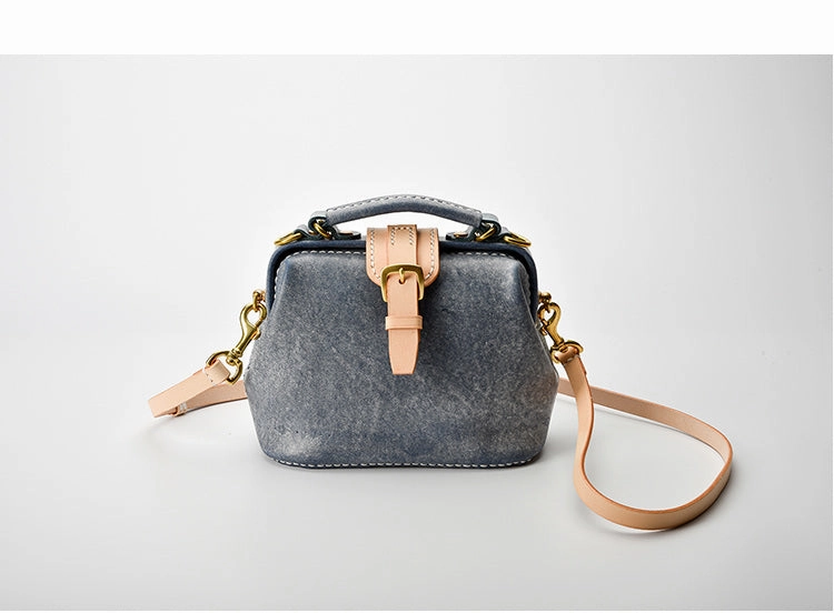 Handmade Womens Rose Leather Small doctor Purse Rose shoulder doctor bags for women
