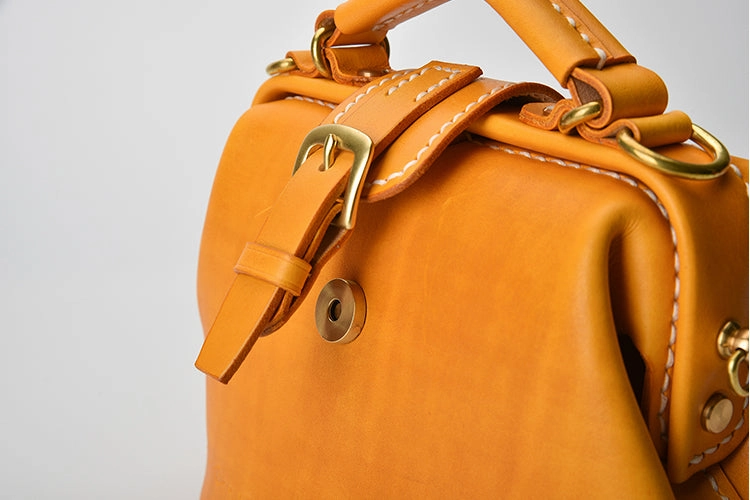 Handmade Womens Rose Leather Small doctor Purse Rose shoulder doctor bags for women