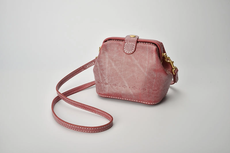 Handmade Womens Tan Leather Small doctor Purse shoulder doctor bags for women