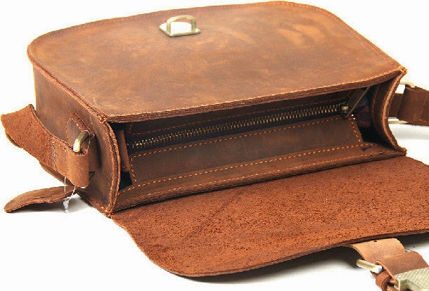 Handmade womens vintage leather crossbody bag  Shoulder Bag for women