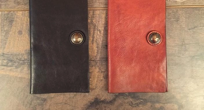 HandmadeLeather Mens Cool Long Leather Wallet Slim Travel Passport Wallet Clutch Wallet for Men