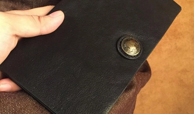 HandmadeLeather Mens Cool Long Leather Wallet Slim Travel Passport Wallet Clutch Wallet for Men