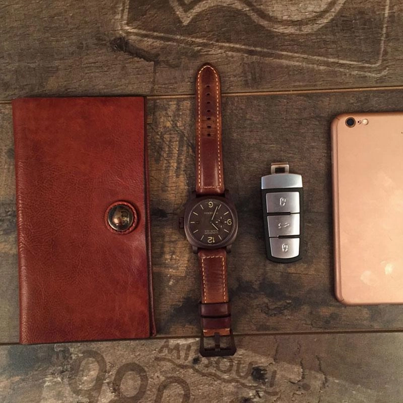 HandmadeLeather Mens Cool Long Leather Wallet Slim Travel Passport Wallet Clutch Wallet for Men