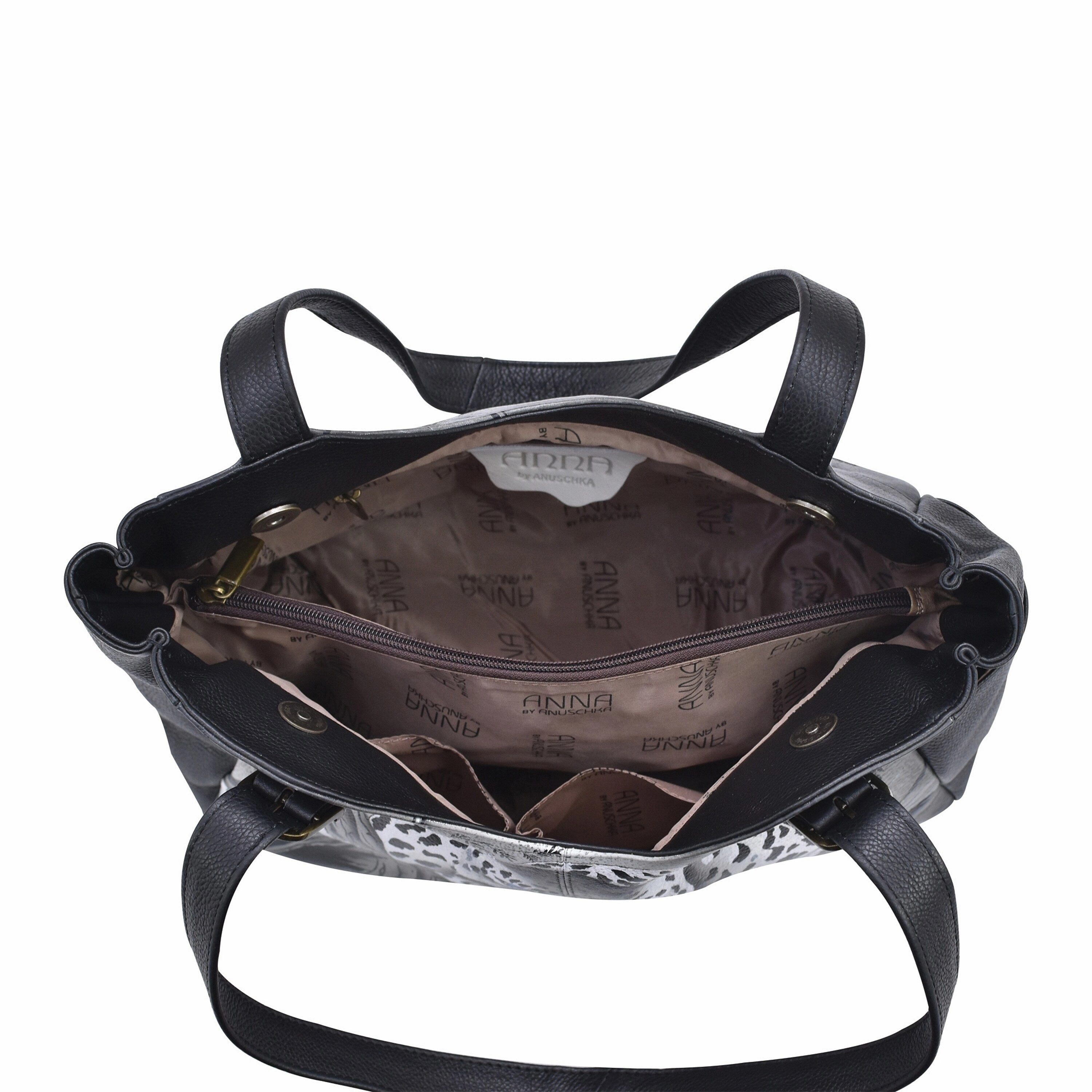 Handpainted Leather Shoulder Bag - African Leopard