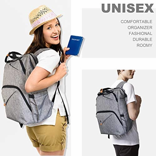 Hap Tim Laptop Backpack, Travel Backpack for Women, Grey Work Backpack (7651-G)