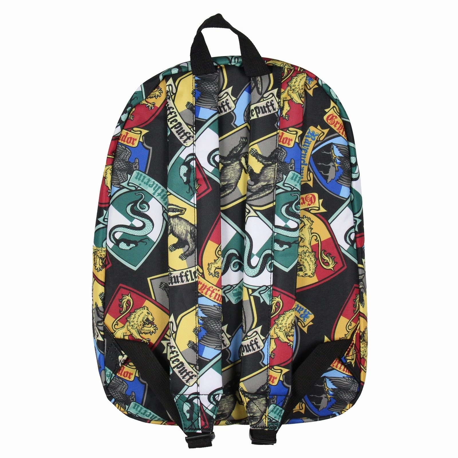 Harry Potter Backpack Hogwarts Houses Crest All Over Print Laptop Travel Backpack - One Size