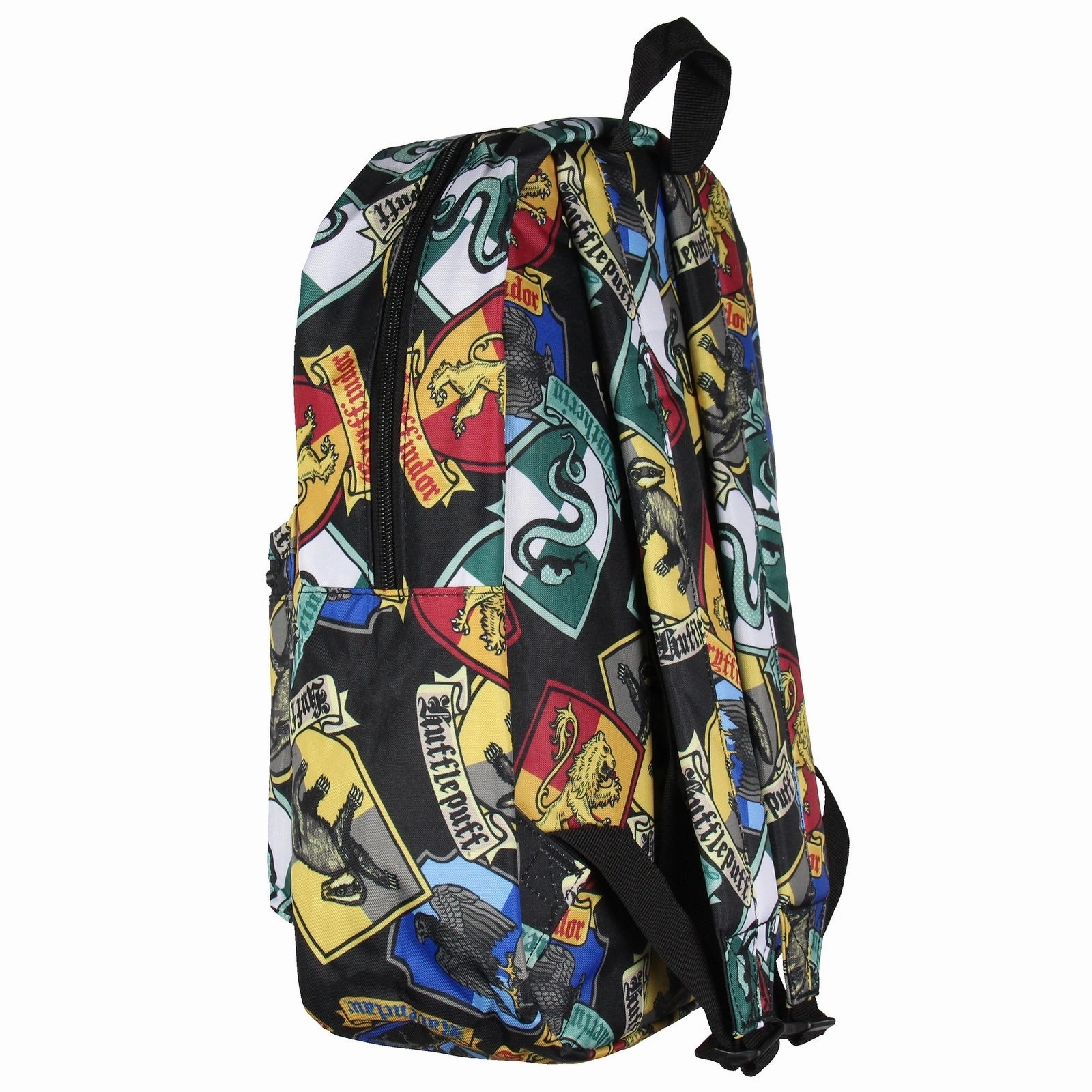 Harry Potter Backpack Hogwarts Houses Crest All Over Print Laptop Travel Backpack - One Size