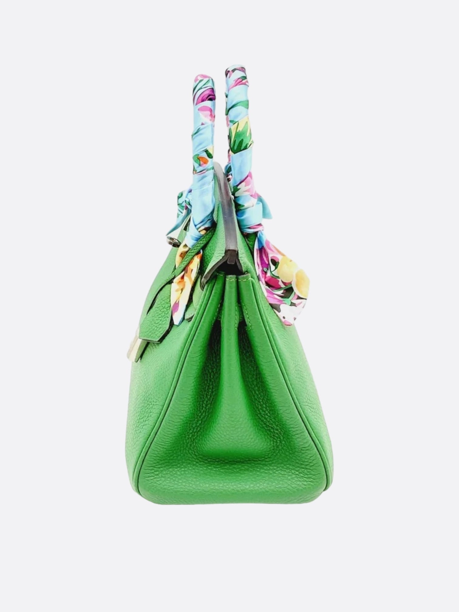 Hermes Bamboo Green Clemence Birkin 25
