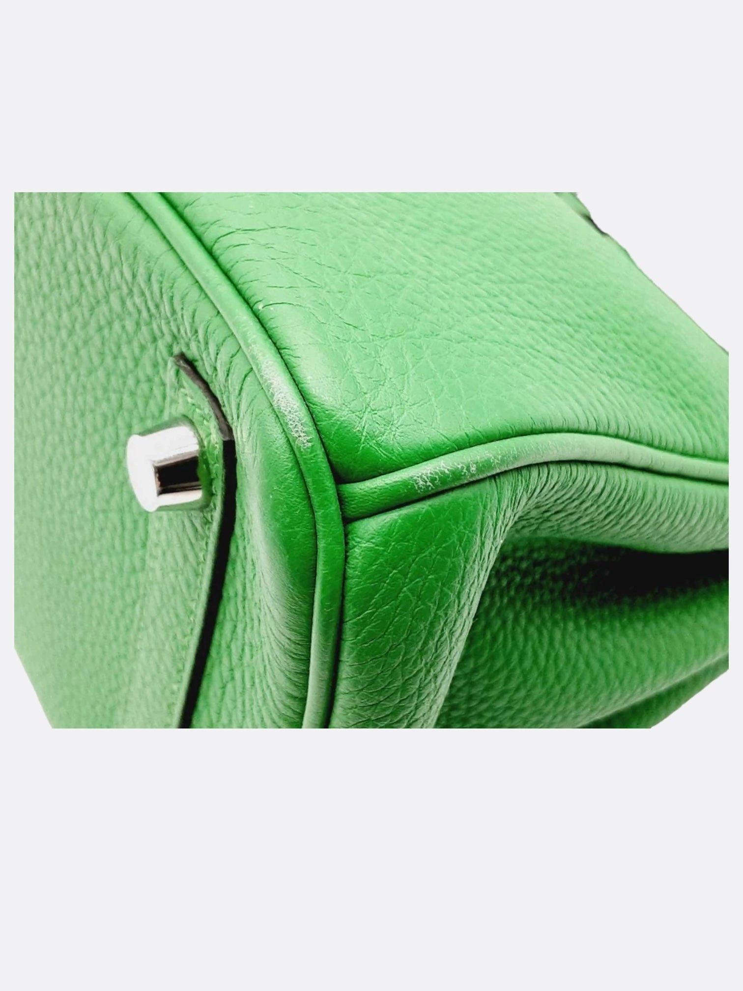 Hermes Bamboo Green Clemence Birkin 25