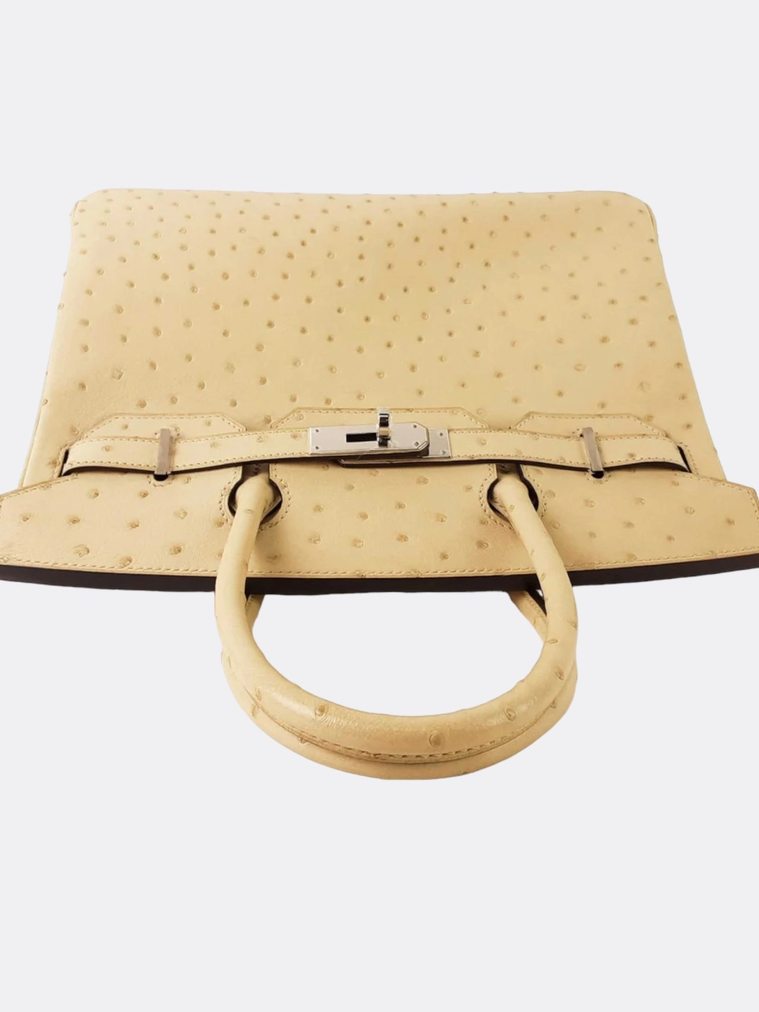 Hermes Beige Vanille Ostrich Birkin 30