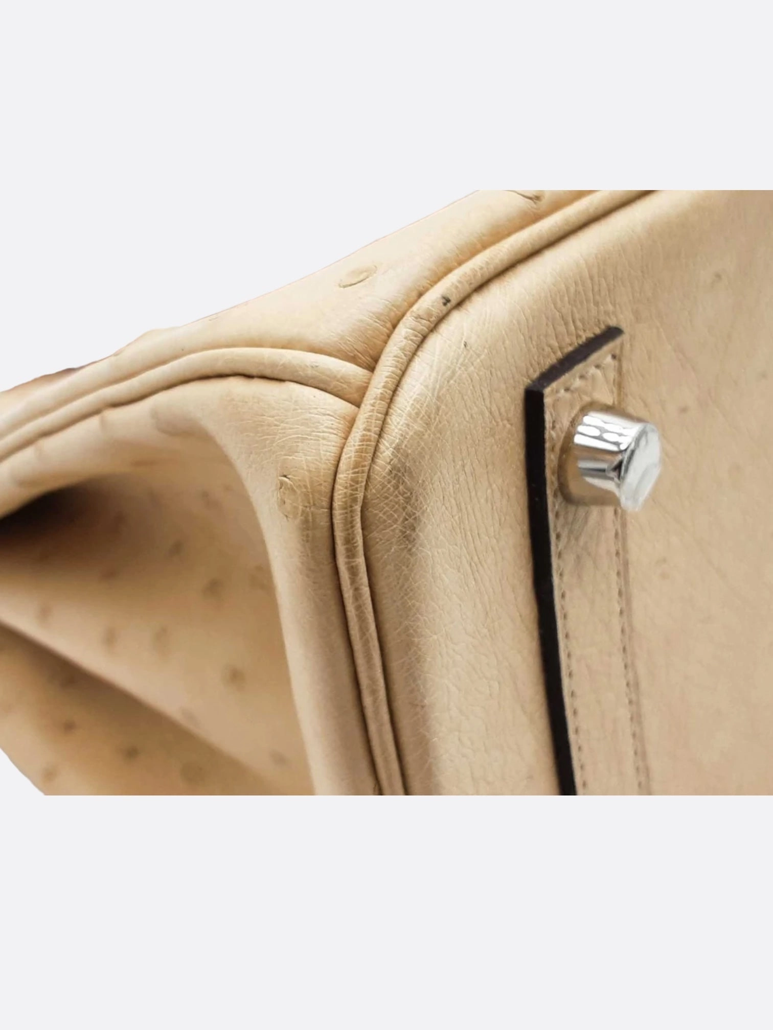Hermes Beige Vanille Ostrich Birkin 30
