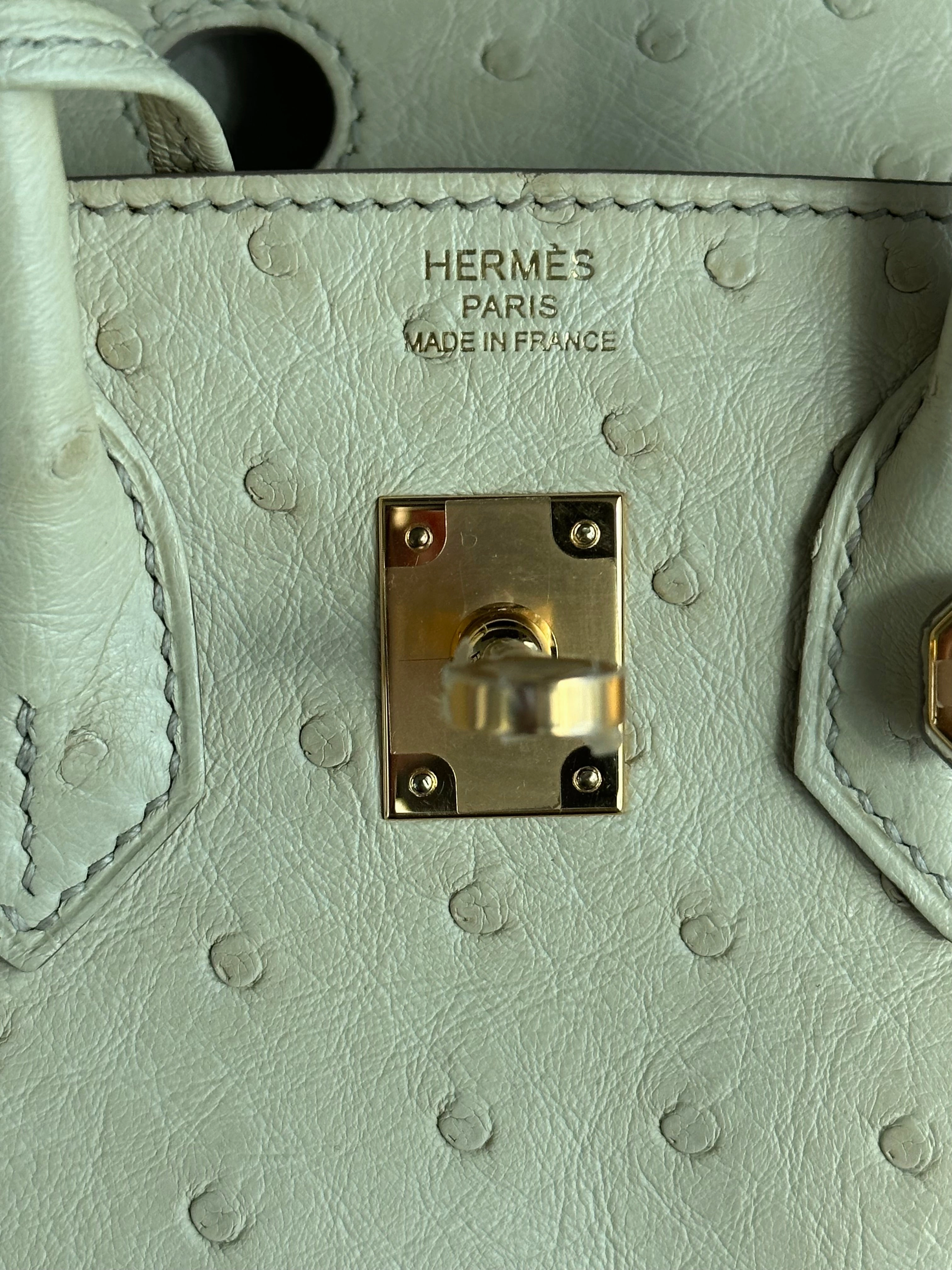 Hermes Beton Ostrich Birkin 25