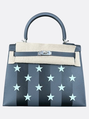 Hermes Black & White Stars Kelly 25