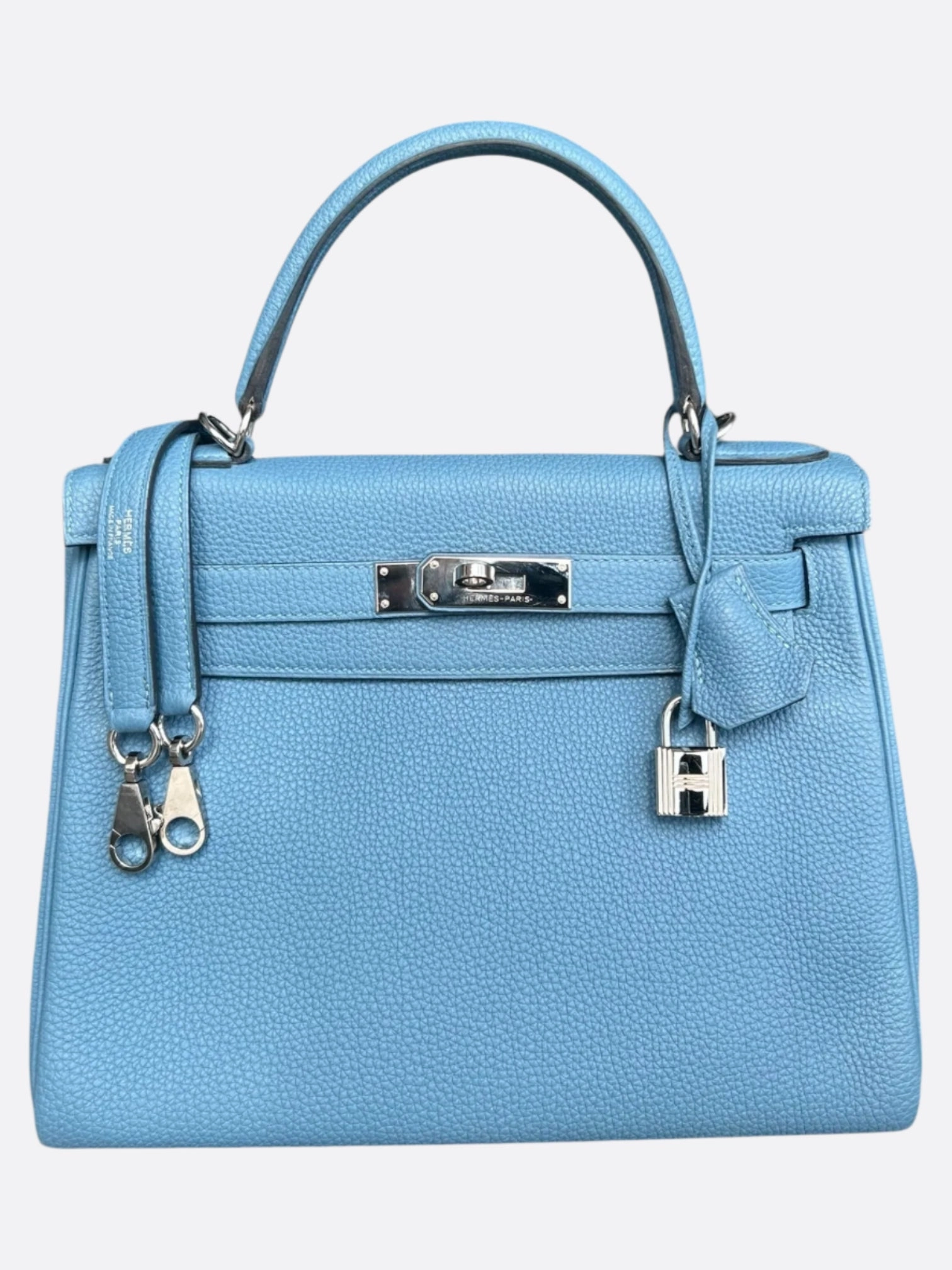 Hermes Blue Azure Togo Kelly 28