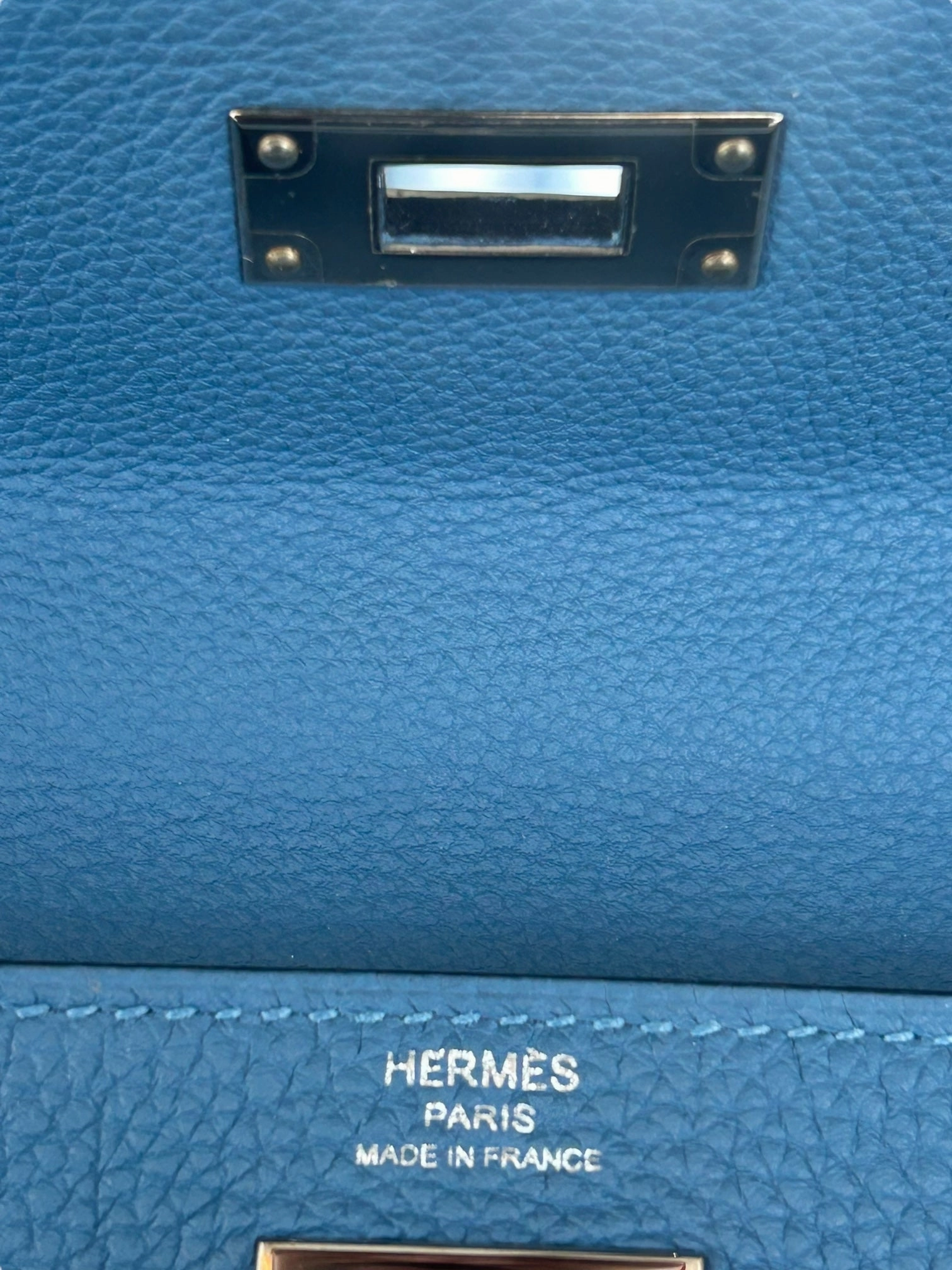 Hermes Blue Azure Togo Kelly 28
