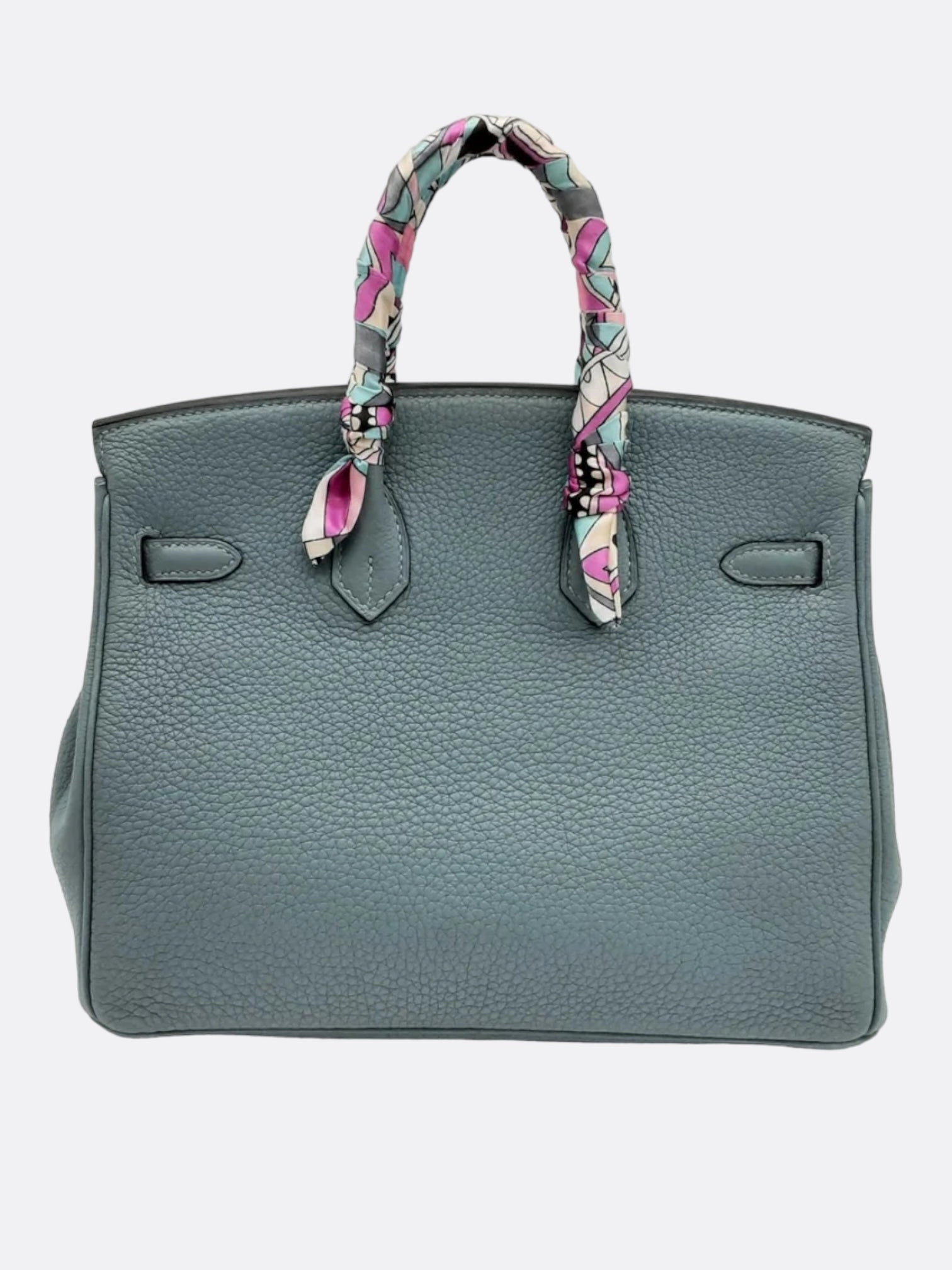 Hermes Blue Ciel Clemence Birkin 25