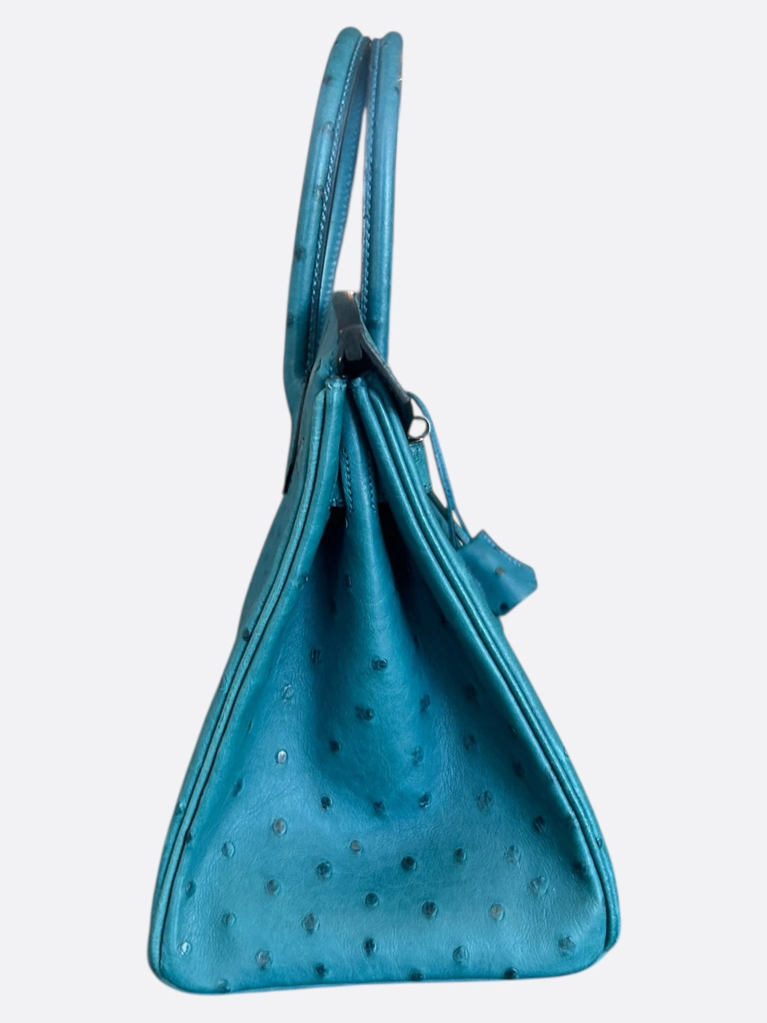 Hermes Blue Ostrich Birkin 30