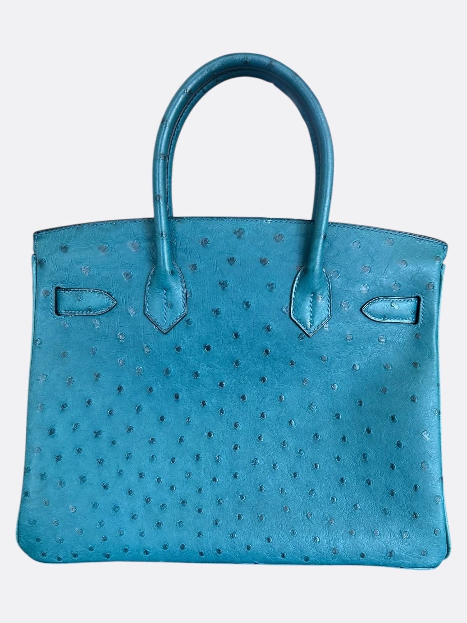 Hermes Blue Ostrich Birkin 30