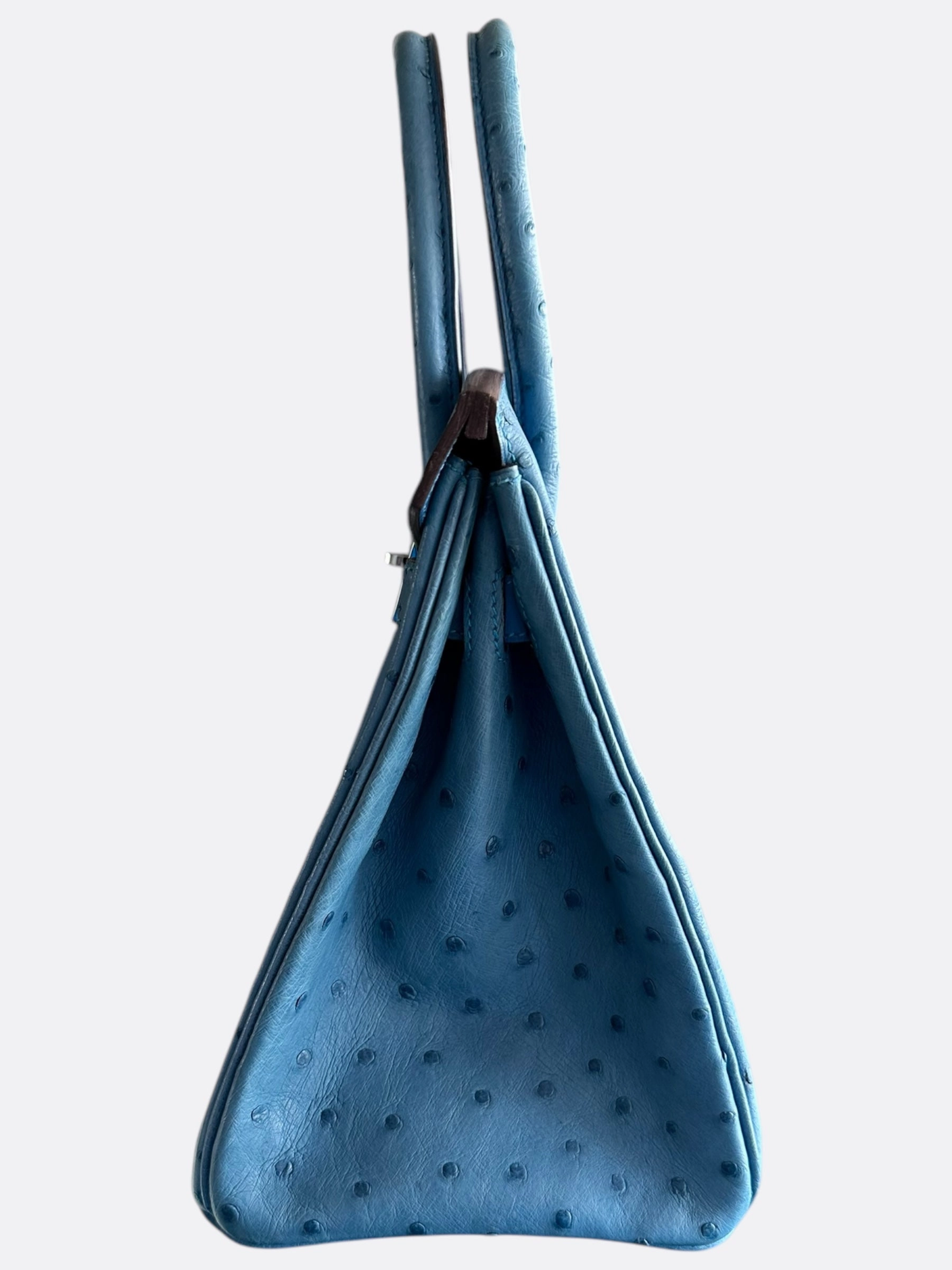 Hermes Blue Ostrich Birkin 30