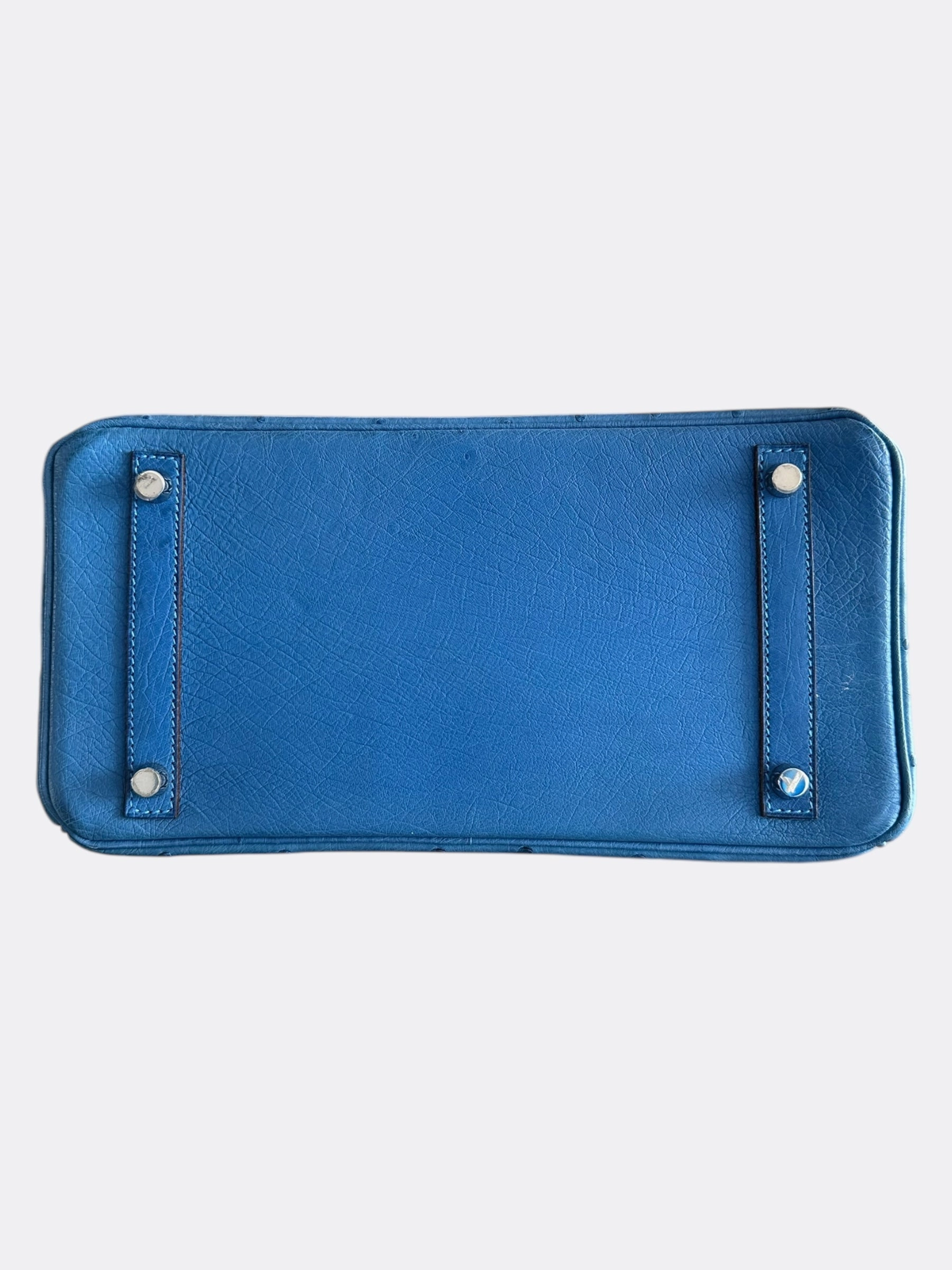 Hermes Blue Ostrich Birkin 30