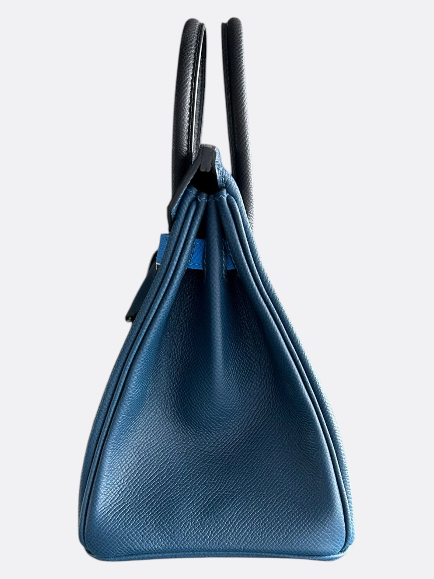 Hermes Blue Tri-Color Epsom Birkin 25