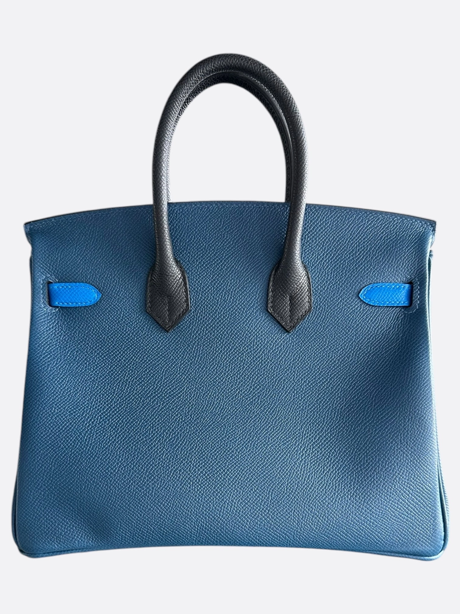 Hermes Blue Tri-Color Epsom Birkin 25