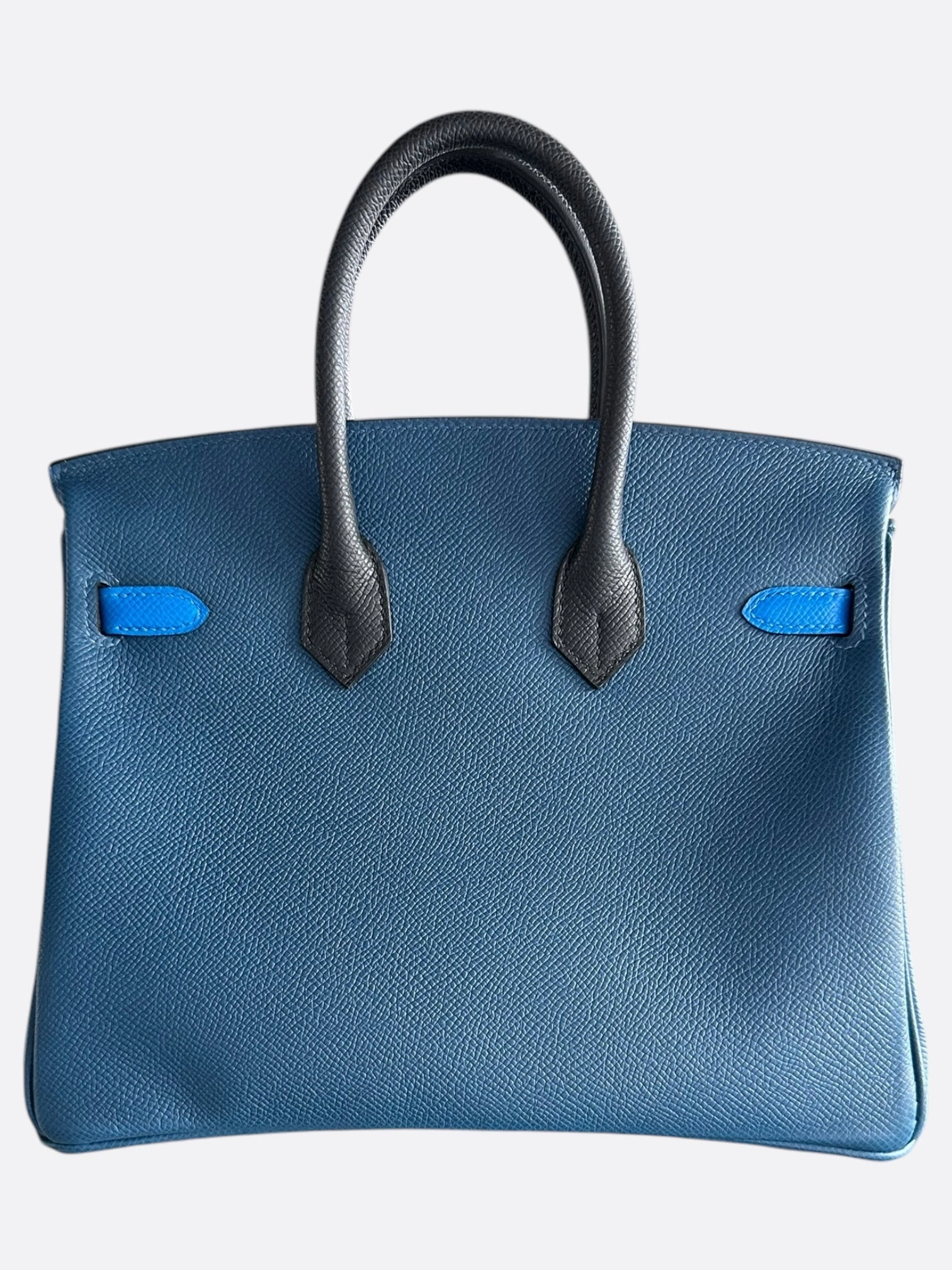 Hermes Blue Tri-Color Epsom Birkin 25