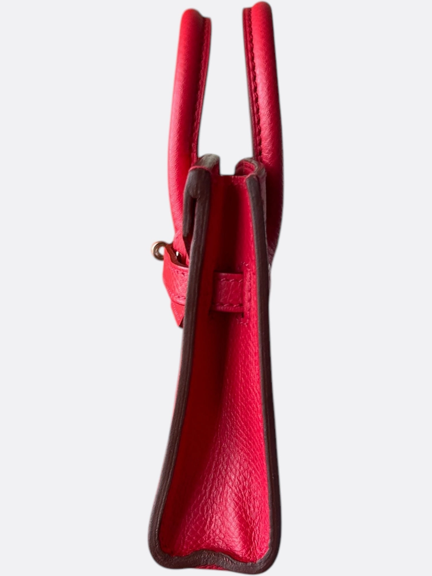 Hermes Bougainvillea Red Togo Mini Birkin 15