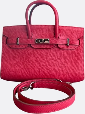 Hermes Bougainvillea Red Togo Mini Birkin 15