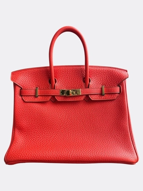 Hermes Capucines Red Togo Birkin 25