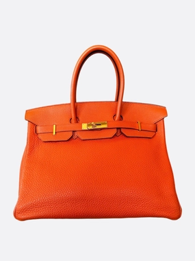 Hermes Orange Togo GHW Birkin 35