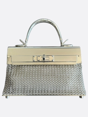Hermes Sterling Silver Kellymorphose Sac Bijou Kelly Argent