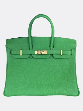 Hermes Vert Yucca Togo Birkin 25