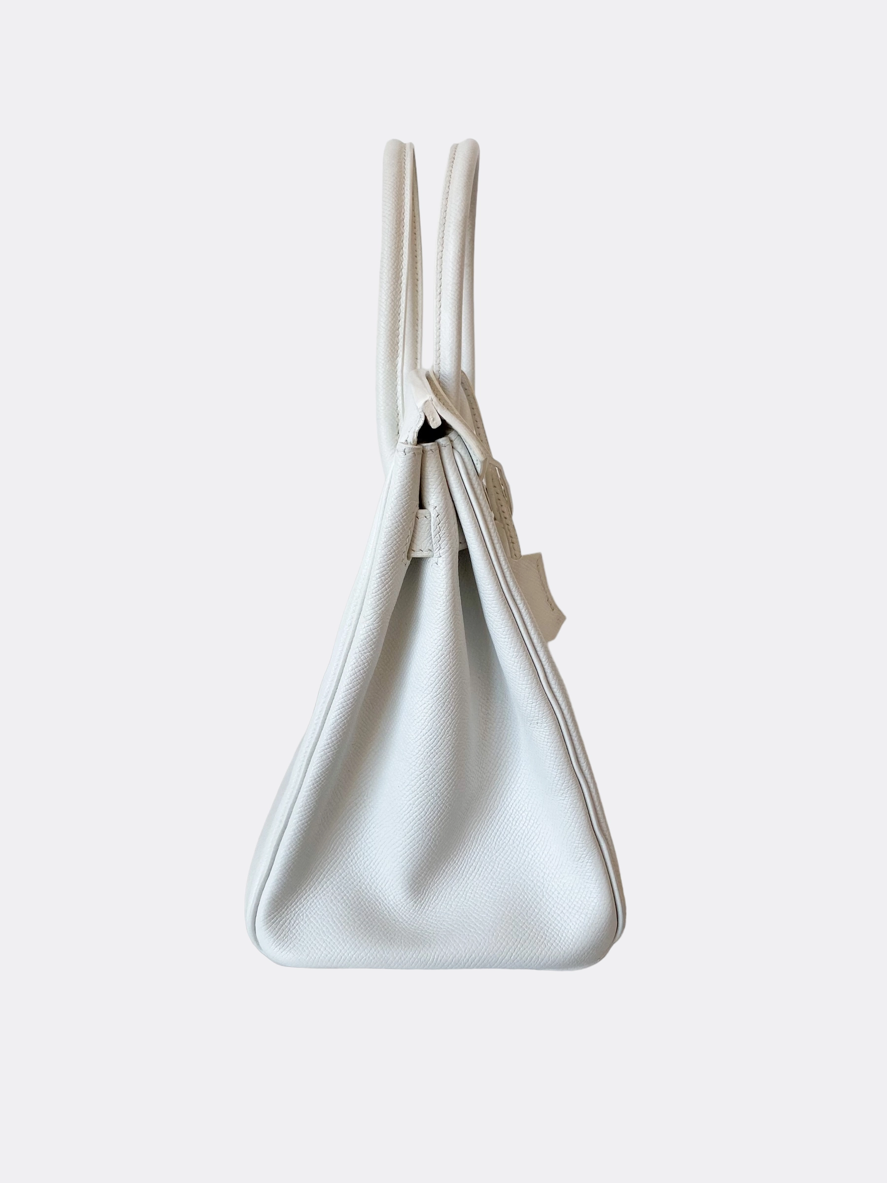 Hermes White Epsom Leather Birkin 30