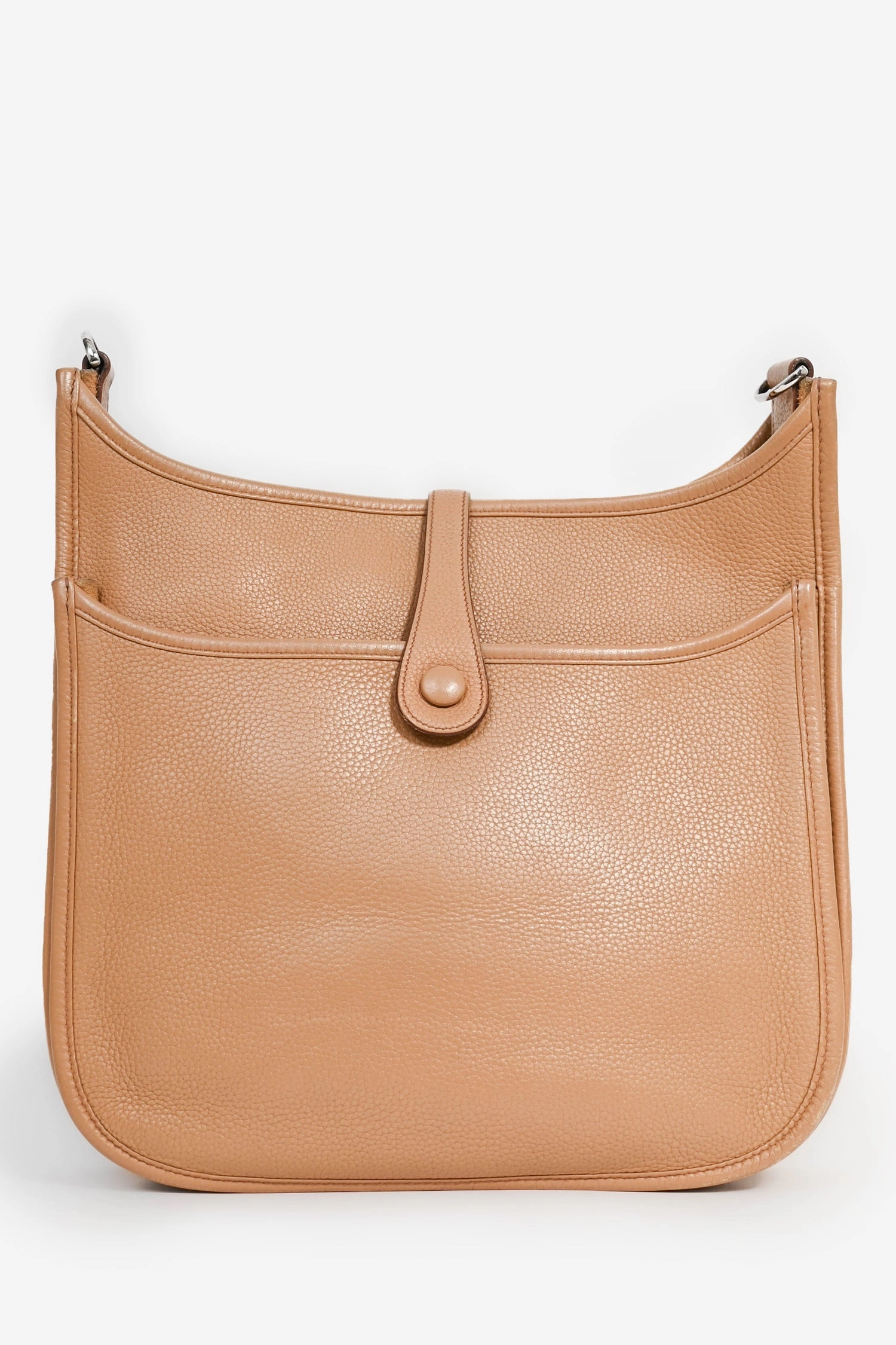Herms 2008 Beige Clemence Leather Evelyne GM (As Is)