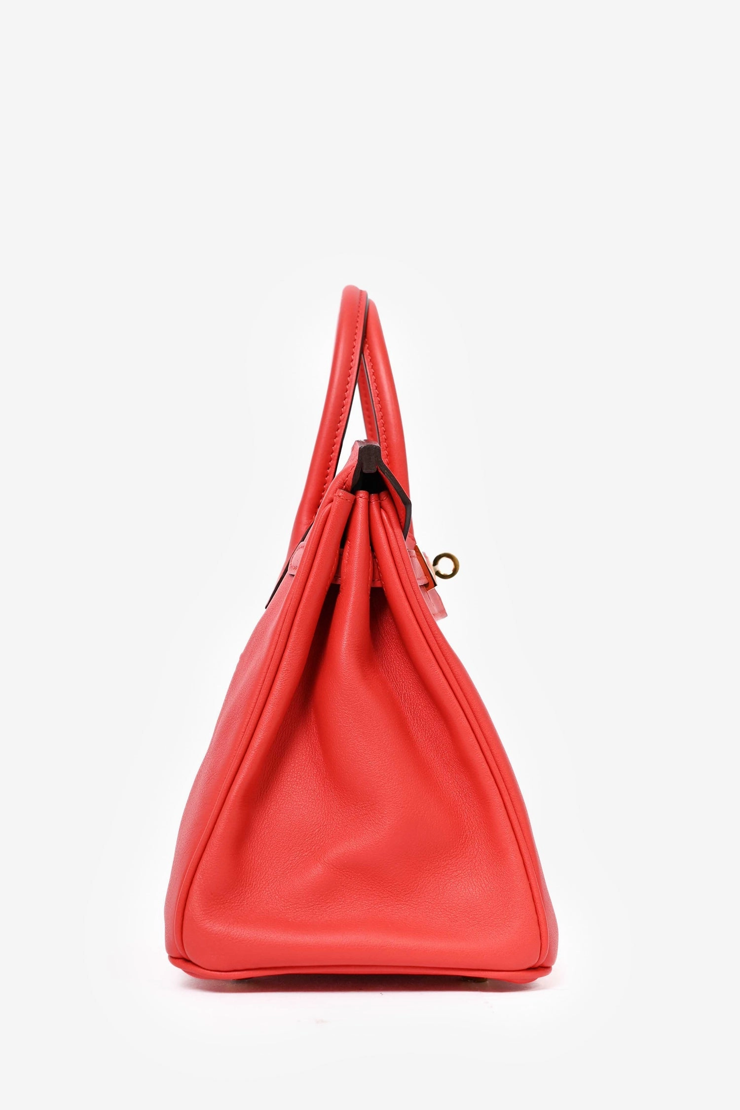 Herms 2017 Red Swift Leather Retourne Birkin 25 GHW                                                        