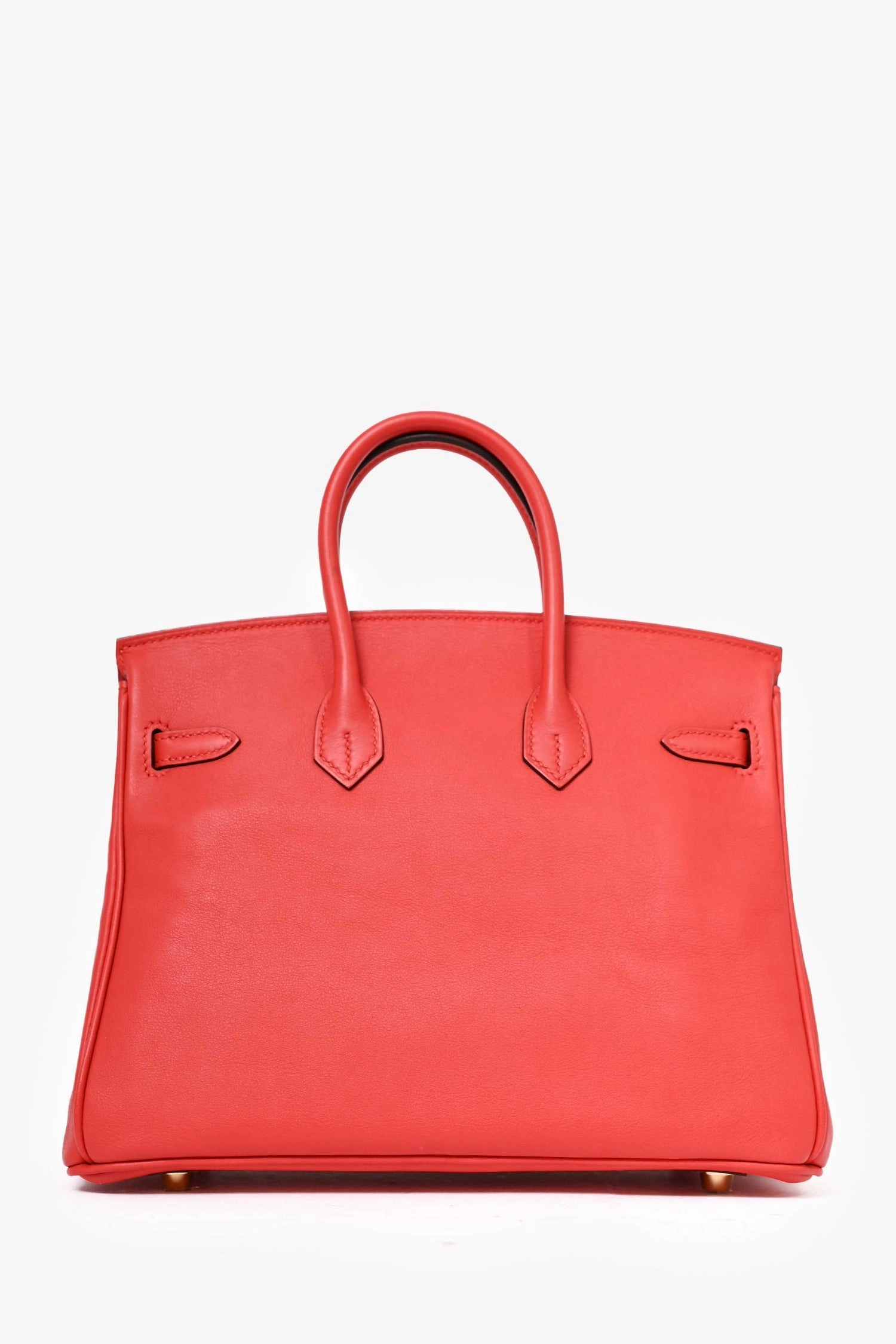 Herms 2017 Red Swift Leather Retourne Birkin 25 GHW                                                        