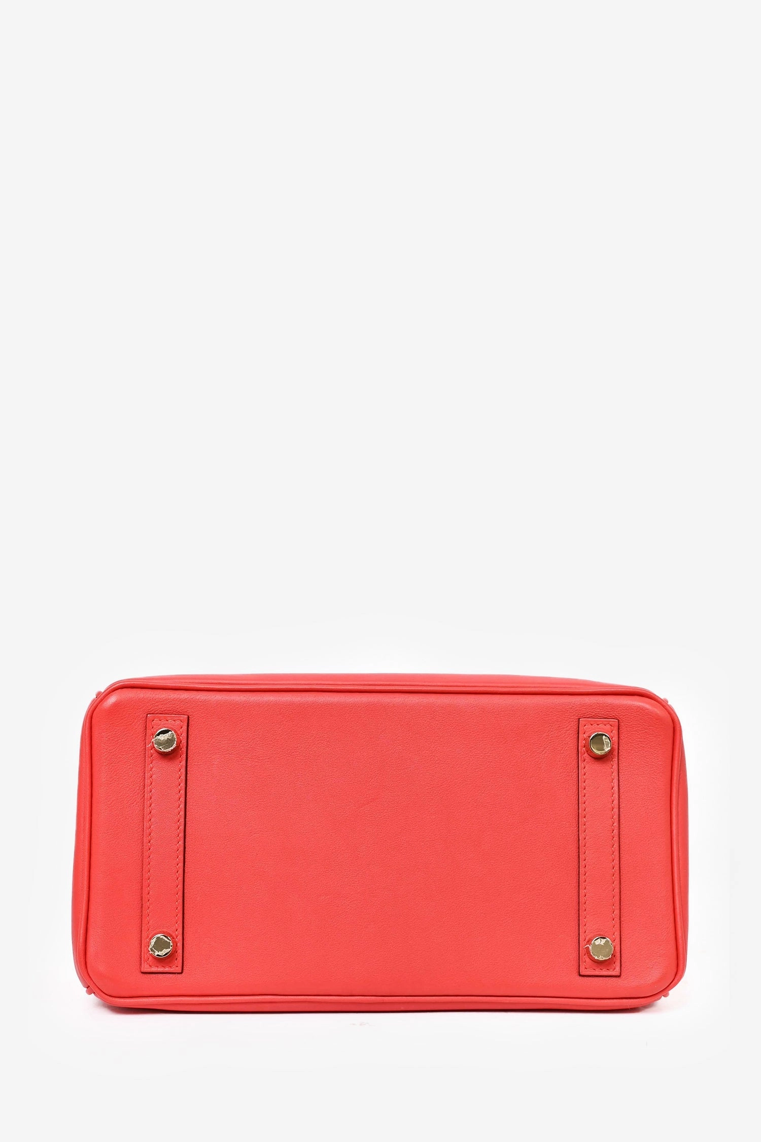 Herms 2017 Red Swift Leather Retourne Birkin 25 GHW                                                        