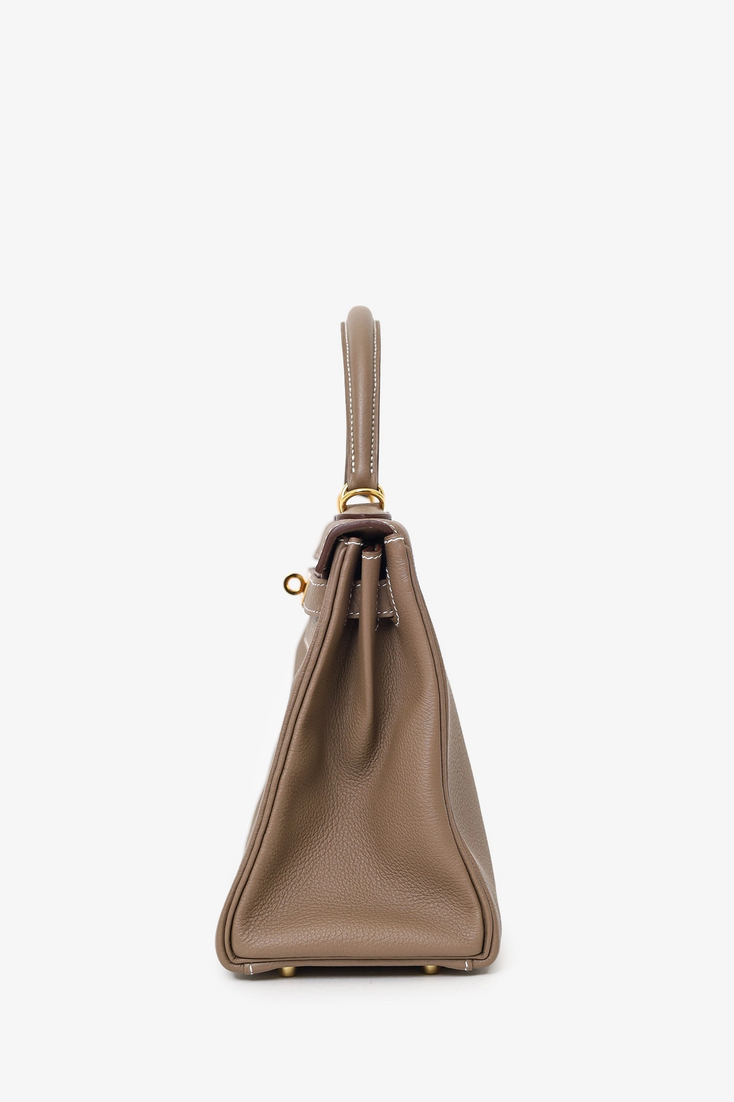 Herms 2022 Etoupe Togo Leather Kelly II Retourne 28 with Strap