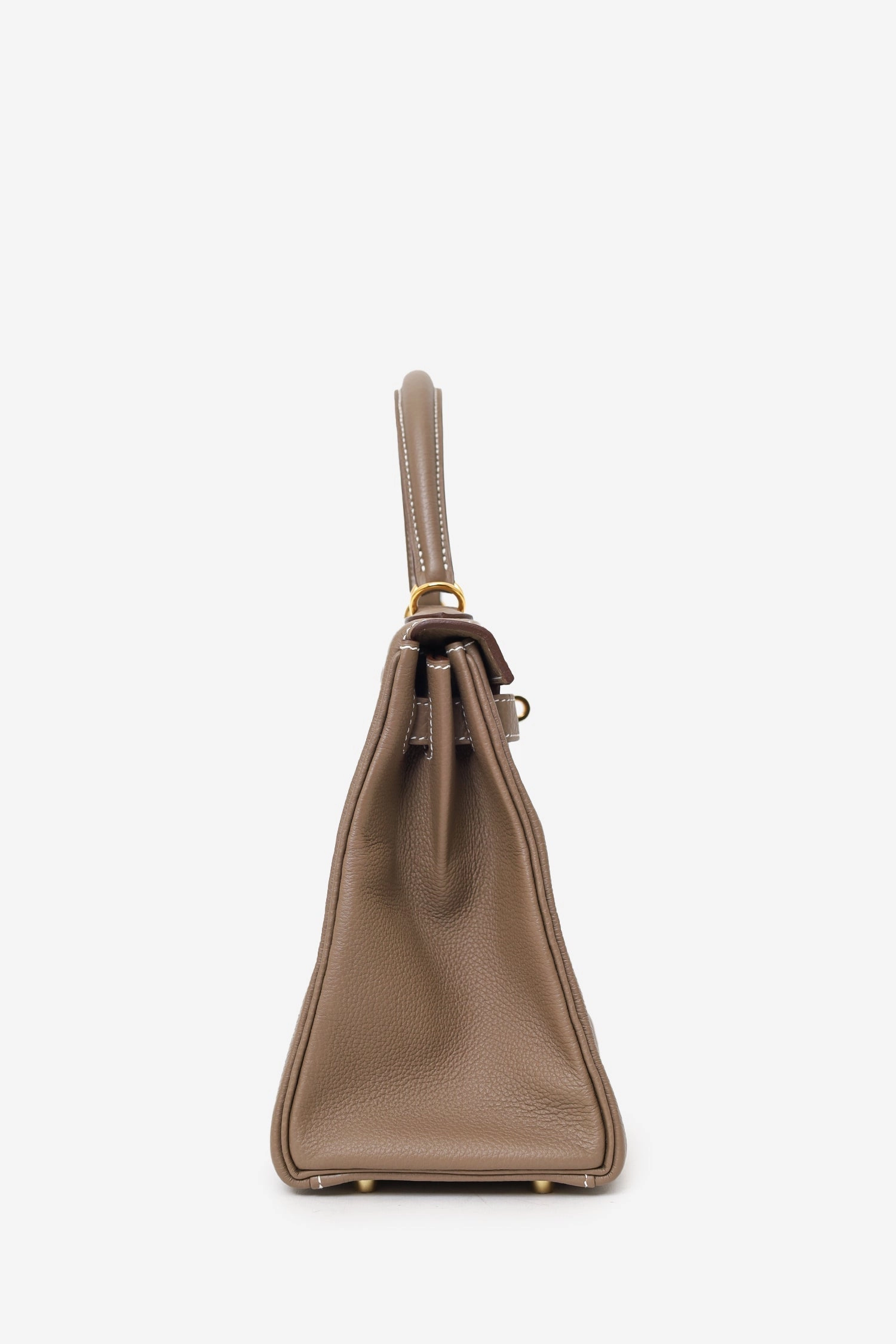 Herms 2022 Etoupe Togo Leather Kelly II Retourne 28 with Strap