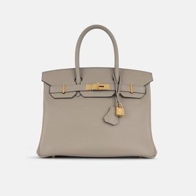 Herms - Birkin 30 - Gris Asphalt Taurillion Novillo GHW - 2019 - Pre-Loved